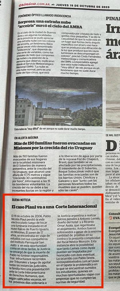 Nota diario cronica del 19/10/2023